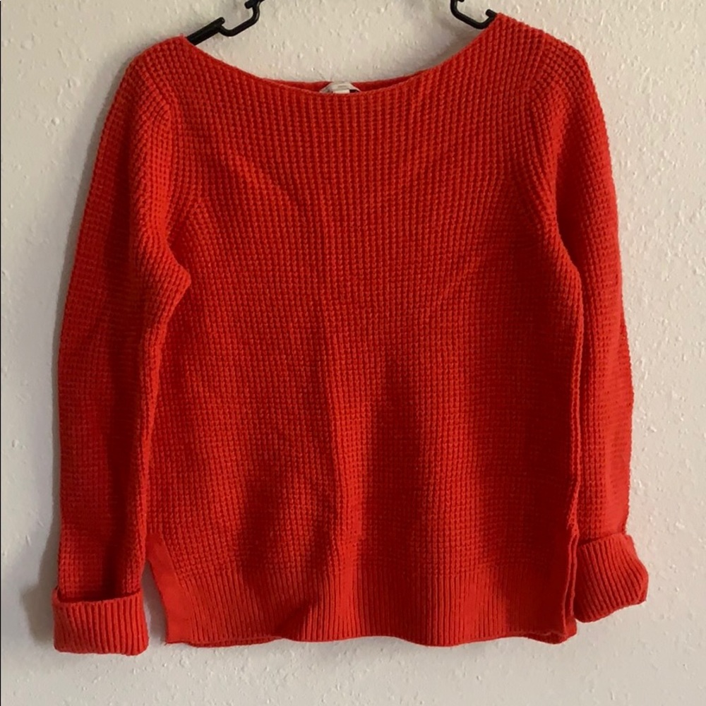 Waffle-knit sweater